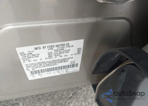 2017 Ford Edge Sel из США, поврежденный, VIN 2FMPK4J98HBB62803